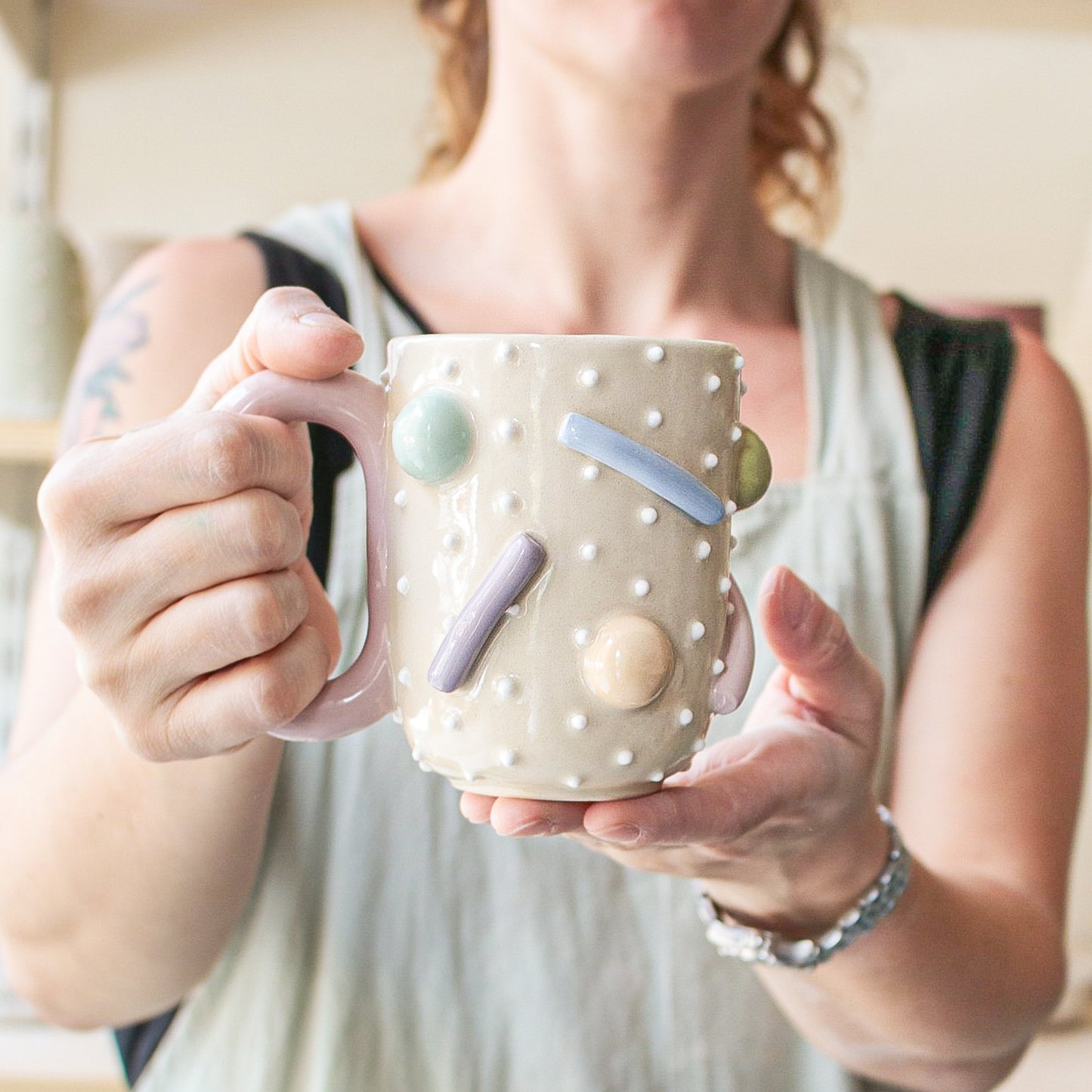 Pompon mug | Pink