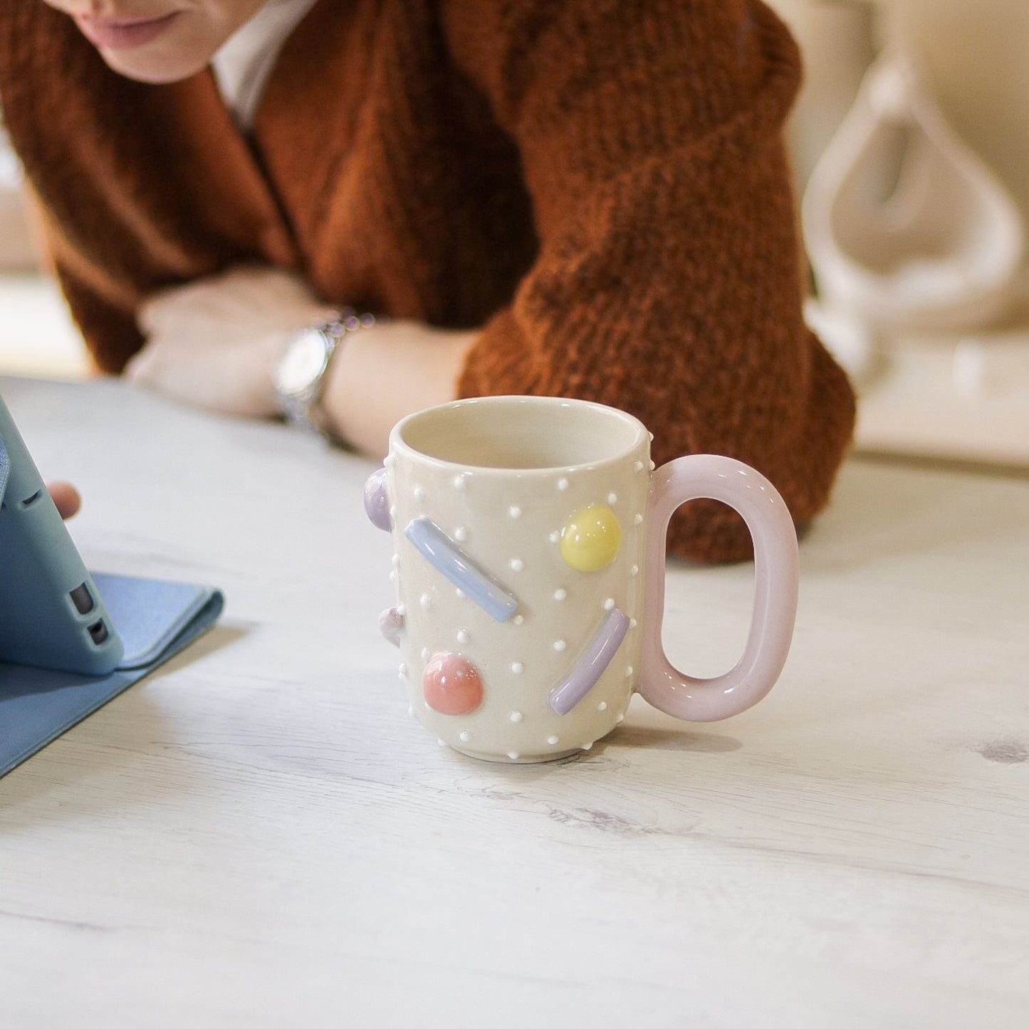 Pompon mug | Pink