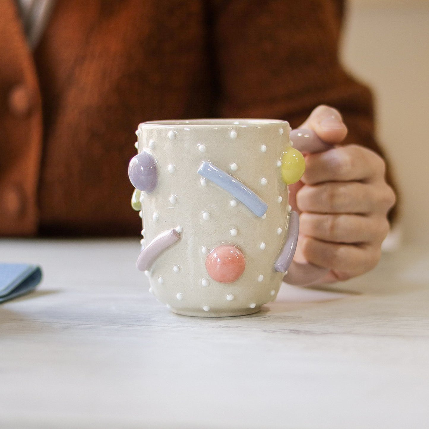 Pompon mug | Pink