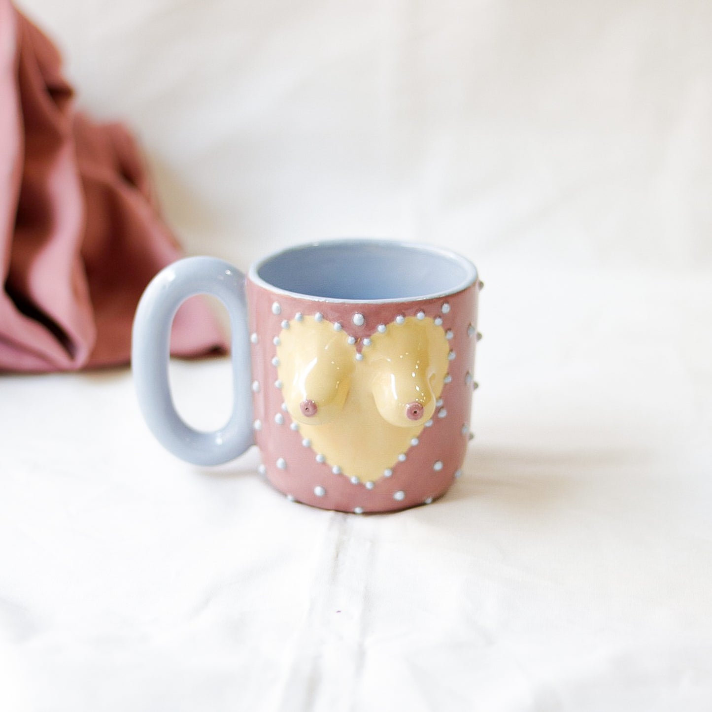 Boob mug | Pink-Blue | Made to order