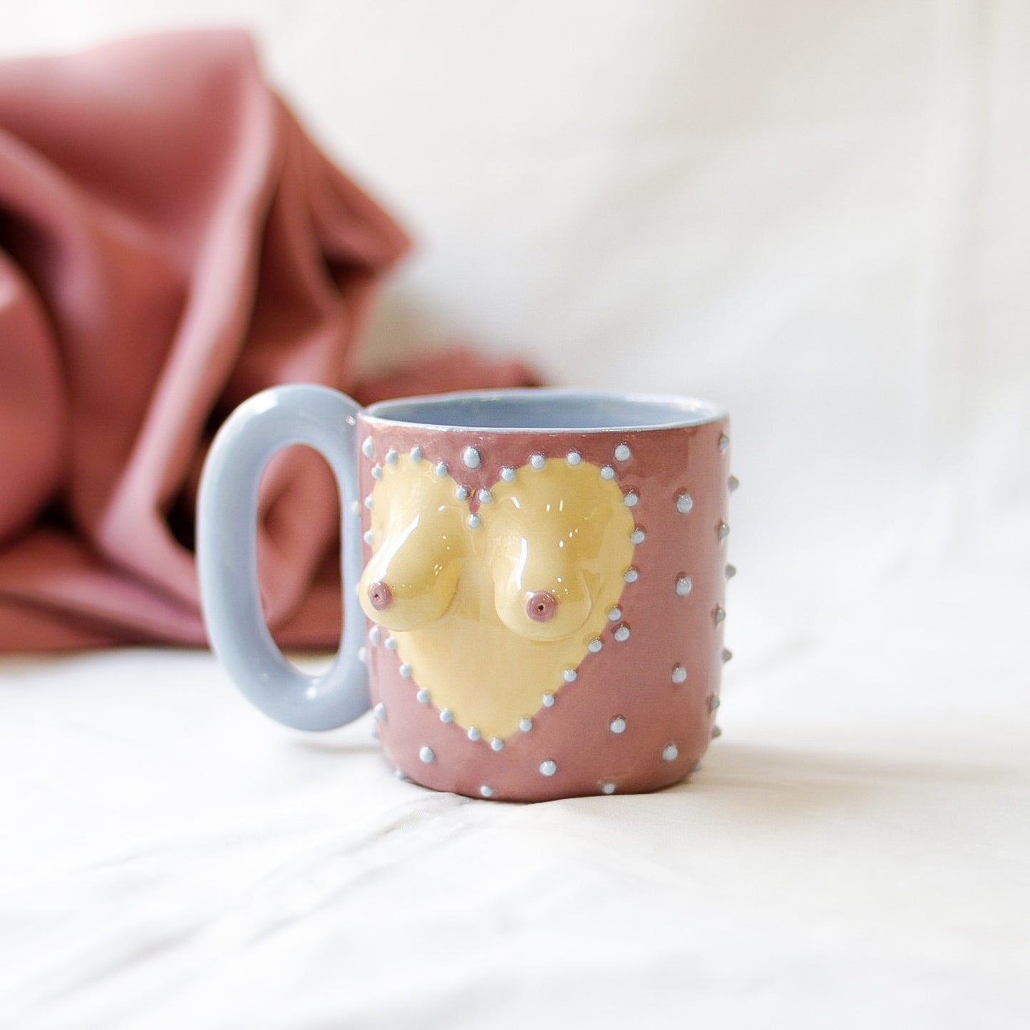 Boob mug | Pink-Blue | Made to order