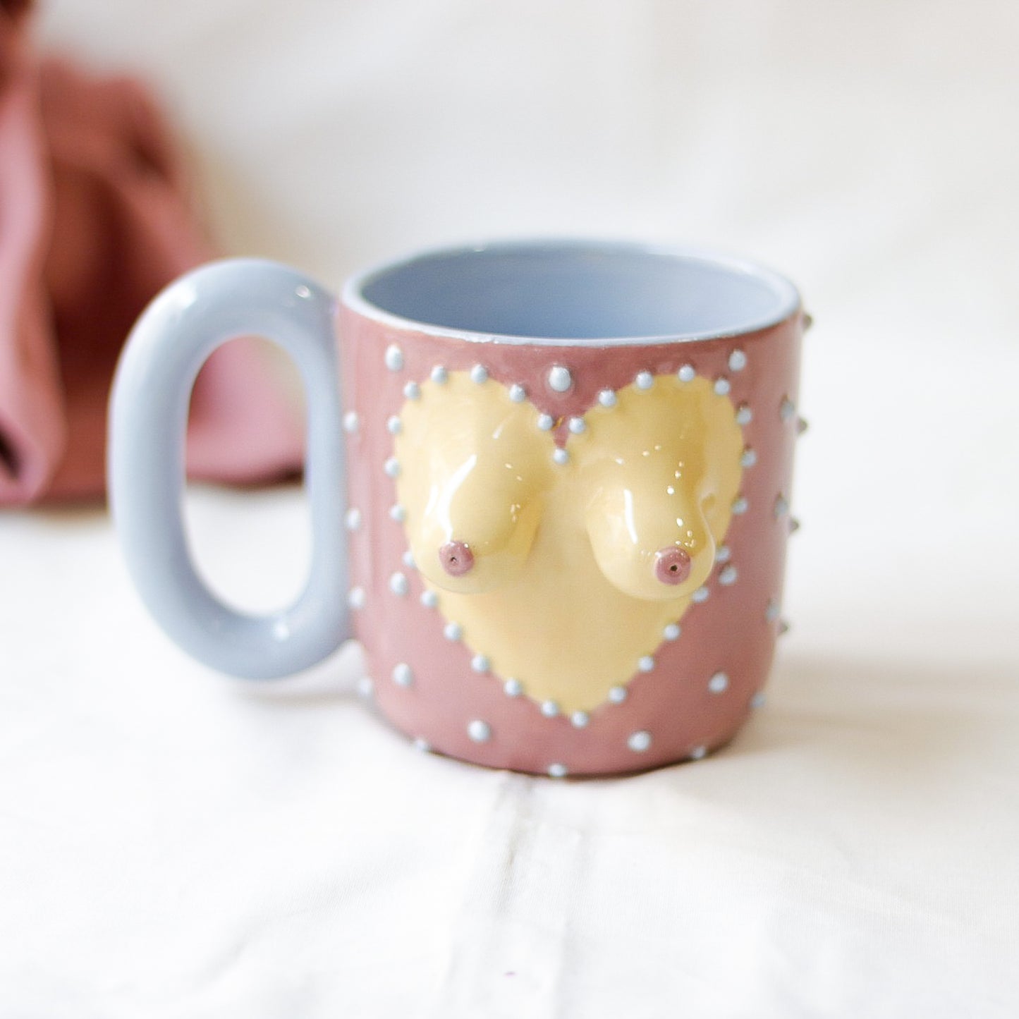 Boob mug | Pink-Blue | Made to order