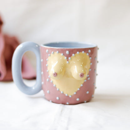 Boob mug | Pink-Blue | Made to order