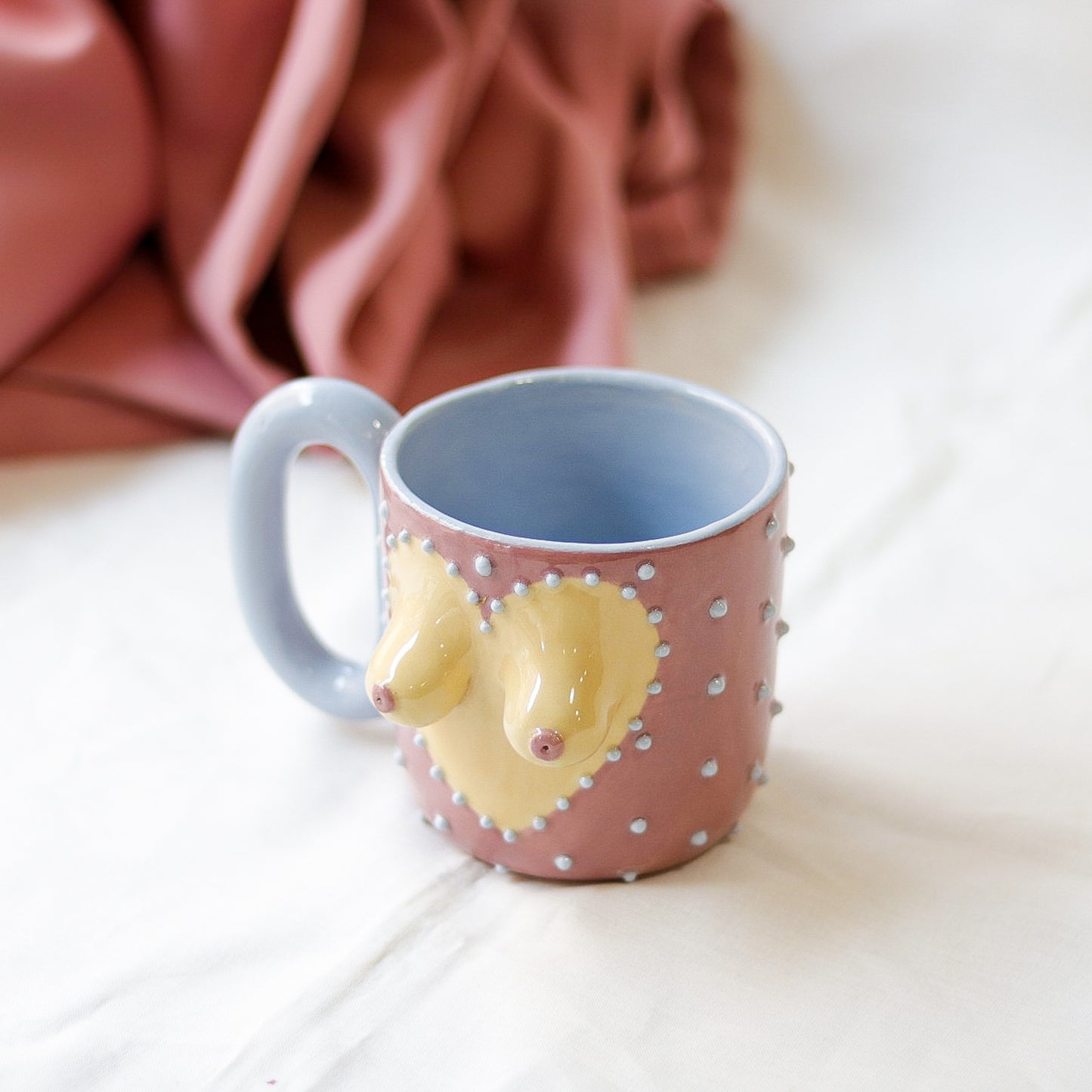 Boob mug | Pink-Blue | Made to order